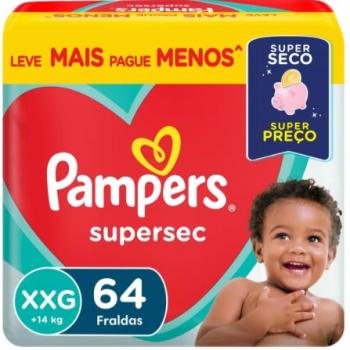 FRALDA PAMPERS SUP SEC HIPER XXG 64 UN