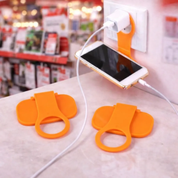 Suporte Tomada Para Recarregar Celular Rosa Bobino