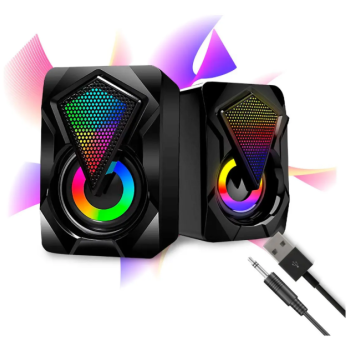 Caixa De Som Para Pc Led 12w Usb/P2 -161 Kapbom