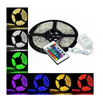 Fita De Led Rgb 5m Ip65 Com Controladora -5050 Lehmox