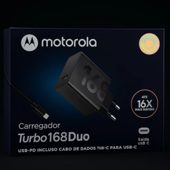 Carregador De Celular Tipo-C 168w Fonte Tipo-c + Cabo 1m Motorola