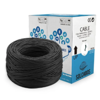 Cabo Alarme/Rede Preto 0,51MM 4X24 Fast Solcabos