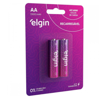 PILHA AA RECARREGAVEL 1.2V 2500MAH C/2 ELGIN