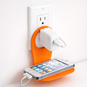 Suporte Tomada Para Recarregar Celular Azul Bobino