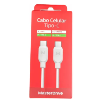 Cabo De Celular Tipo-C Tipo-C 1m Branco MasterDrive