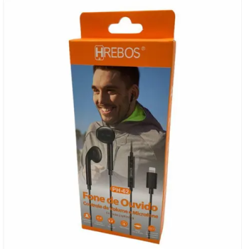 FONE AURICULAR COM FIO LIGHTNING PH-62 HREBOS