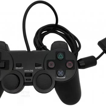 CONTROLE JOYSTICK PS2 COM FIO
