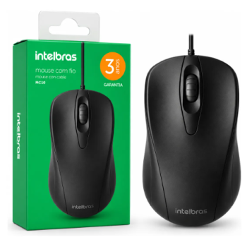 Mouse Com Fio Preto MCI10 Intelbras
