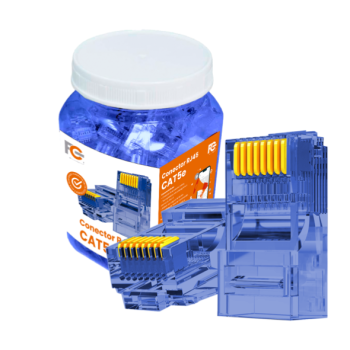 Conector Rj45 Cat6 Azul FCFontes