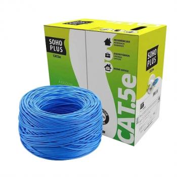 Cabo De Rede Cat.5e Azul Claro 24AWGX4P Sohoplus