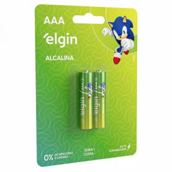 PILHA AAA ALCALINA PALITO C/2 ELGIN