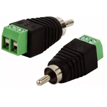 Conector Rca Macho Com Borne Alm
