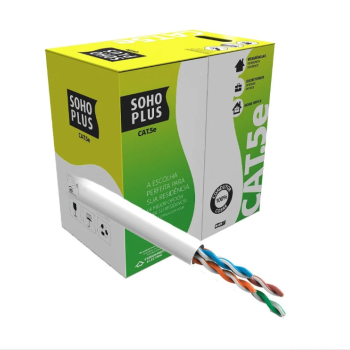 Cabo De Rede Cat.5e Branco 24AWGX4P Sohoplus