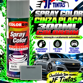 SPRAY COLOR CINZA PLACA 300ML COLORGIN