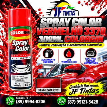 SPRAY COLOR VERMELHO 3370 300ML COLORGIN