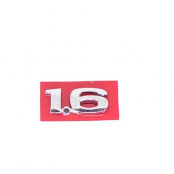 ADESIVO NUMERO 1.6 CROMADO.