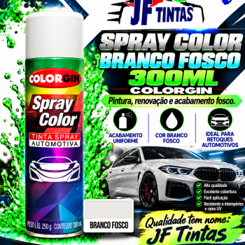 SPRAY COLOR BRANCO FOSCO 300ML COLORGIN.