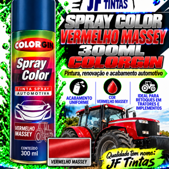 SPRAY COLOR VERMELHO MASSEY 300ML COLORGIN
