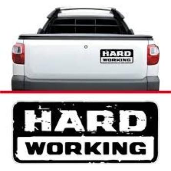 ADESIVO HARD WORKING FIAT TRASEIRA   18/19 TRANSPARENTE COR GRAFITE