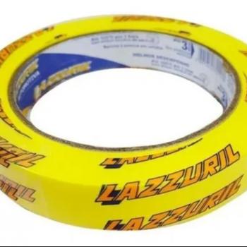 FITA CREPE AUTO AMARELA 18MMX40 LAZZ.