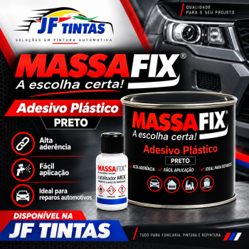ADESIVO PLASTICO PRETA 1KG MASSA FIX.
