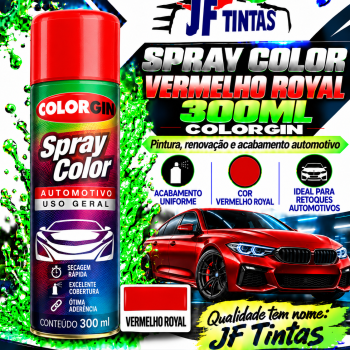 SPRAY COLOR VERMELHO ROYAL 300ML COLORGIN.