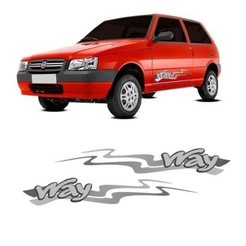 KIT ADESIVO Uno Way /13> ADESIVO BRANCO S/RE. COR PRATA