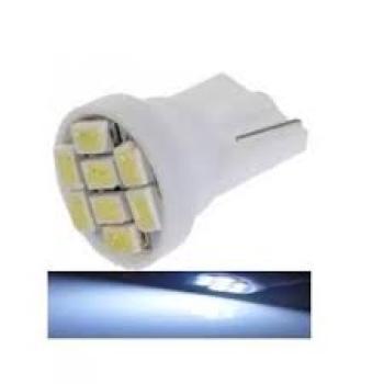 lampada LED Pingo dagua T10 8 Leds 12V Branca!!