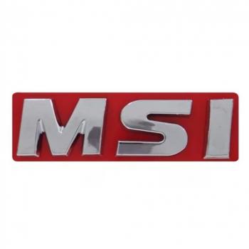 ADESIVO NOME MSI CROMADO.