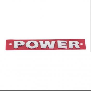 ADESIVO NOME POWER CROMADO.