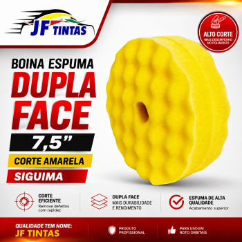 BOINA ESPUMA DUPLA FACE 7,5  CORTE AMARELA SIGUIMA