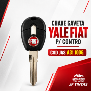 CHAVE GAVETA YALE FIAT P/ CONTRO COD JAS A31.1006.