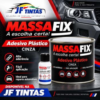 ADESIVO PLASTICO CINZA 1KG MASSA FIX.