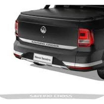 ADESIVO TAMPA TRAZEIRA SAVEIRO CROSS 14/18 PAPEL TRANSPARENTE COR PRATA