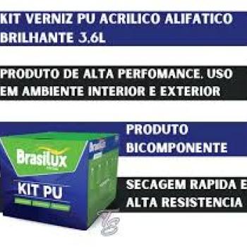 KIT VERNIZ PU ALIFATICO P/PISO KIT 3,6 LT BRASILU