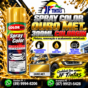 SPRAY COLOR OURO MET. 300ML  COLORGIN
