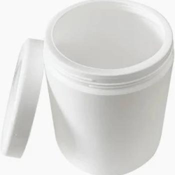 FRASCO POTE 500G PEAD BRANCO c/tampa