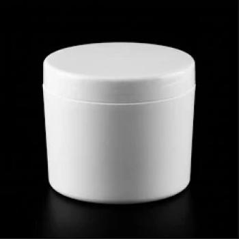 FRASCO POTE 300G PEAD BRANCO c/tampa