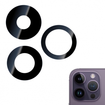 KIT VIDRO LENTE DE CÂMERA IPHONE 14 PRO MAX (KIT 3 UNID - DIVERSOS)