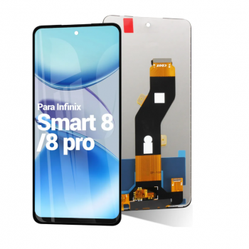 FRONTAL INFINIX SMART 8 /8 PRO PRETO SEM ARO - KIGX