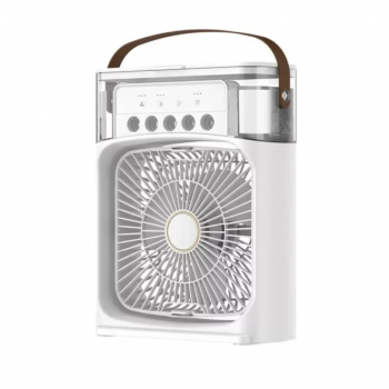 MINI VENTILADOR DE MESA - BRANCO - Mini Umidificador Ventilador Ar Portátil De Mesa Ambientes