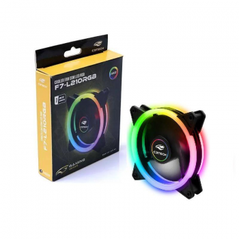 COOLER FAN P/GABINETE 120X120X25 LED RGB F7-L210RGB C3 TECH@