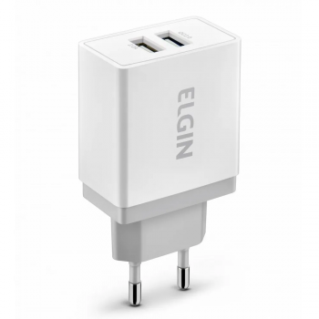 CARREGADOR 2 SAIDAS USB P/TOMADA BIVOLT 5V 2.1A 46RCT2USB000