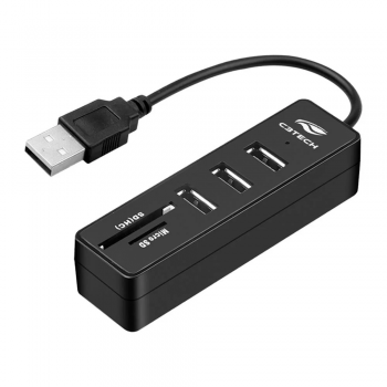 HUB USB 2.0 5 PORTAS HU-L200BK PRETO C3 TECH