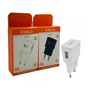 CARREGADOR USB-A 5V / 3.1A - AGOLD - CA10-2