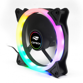 COOLER FAN P/GABINETE 120X120X25 LED RGB F7-L200RGB C3 TECH@