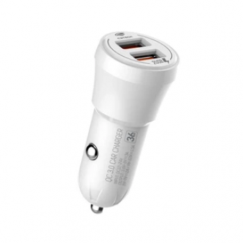 CARREGADOR VEICULAR C/2 USB 3.0A QUICK CHARGE UCV-Q230WH C3