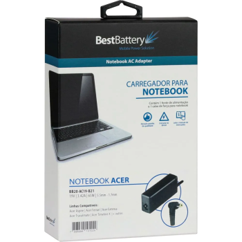 FONTE NOTEBOOK ACER 19V 4.74A 90W - PINO NORMAL