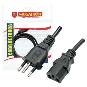 CABO DE FORCA P/FONTE 1,8M 3X0,75MM2 300/500V 10A MEGATRON