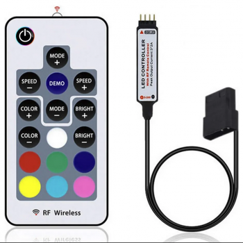CONTROLADORA RGB COOLER FAN 4 PINOS 12V CONEXÃO MOLEX E SATA